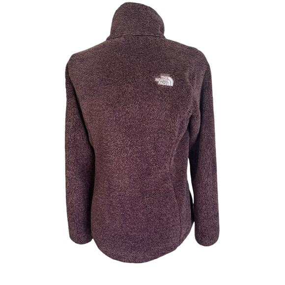 The North Face Womens Jacket Size S/P Small Petite Burgundy Furry Zip Pockets - Picture 5 of 10